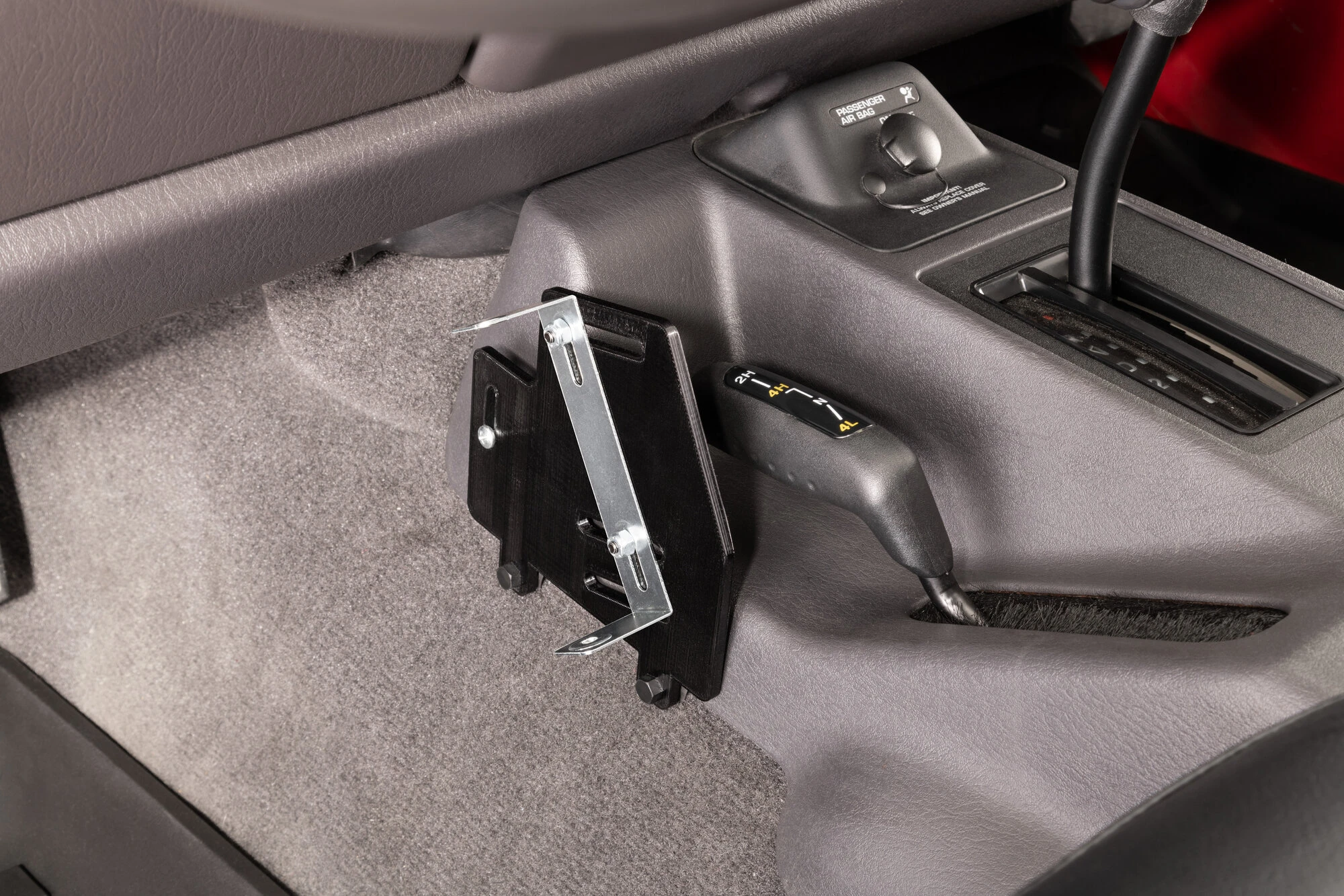 Quadratec CB Radio Mounting Bracket for 97-06 Jeep Wrangler TJ & Unlimited with Factory Center Console