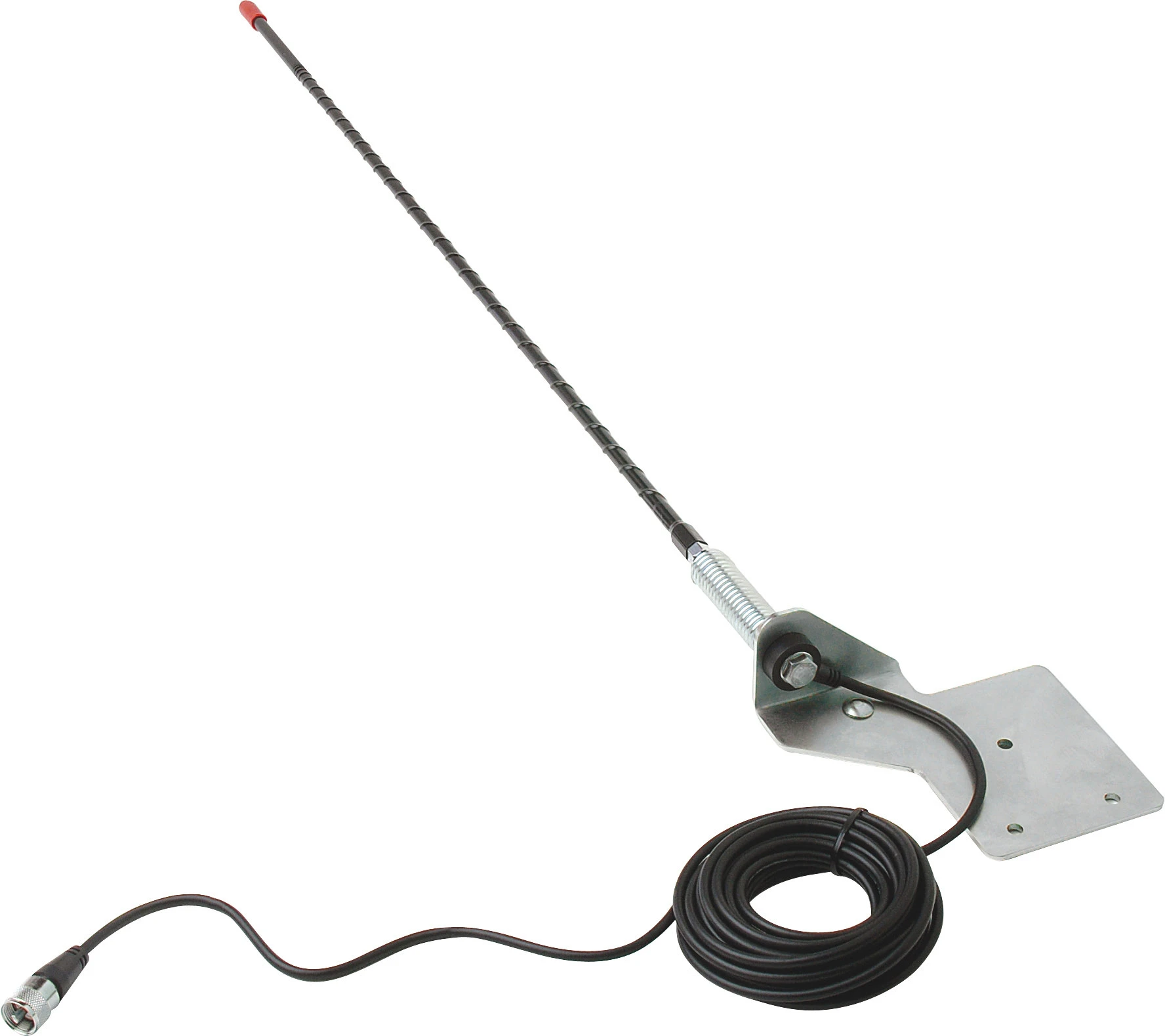 Quadratec Stainless Steel CB Antenna Mount with CB Antenna for 76-06 Jeep CJ & Wrangler - Rear Driver Side Mount