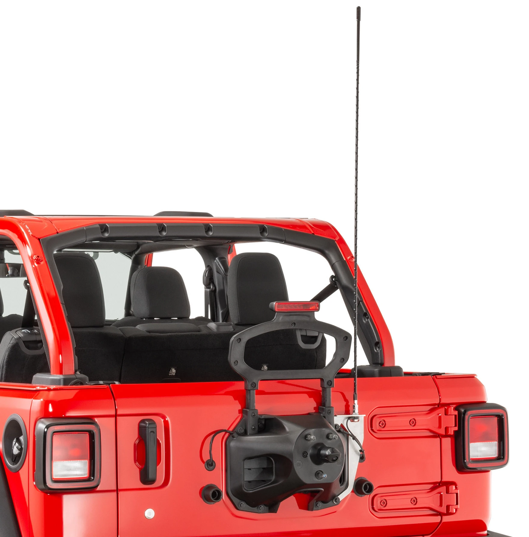 Quadratec Extreme Duty Stainless CB Radio Antenna Rear Tailgate Mount with 48" Antenna for 18-26 Jeep Wrangler JL