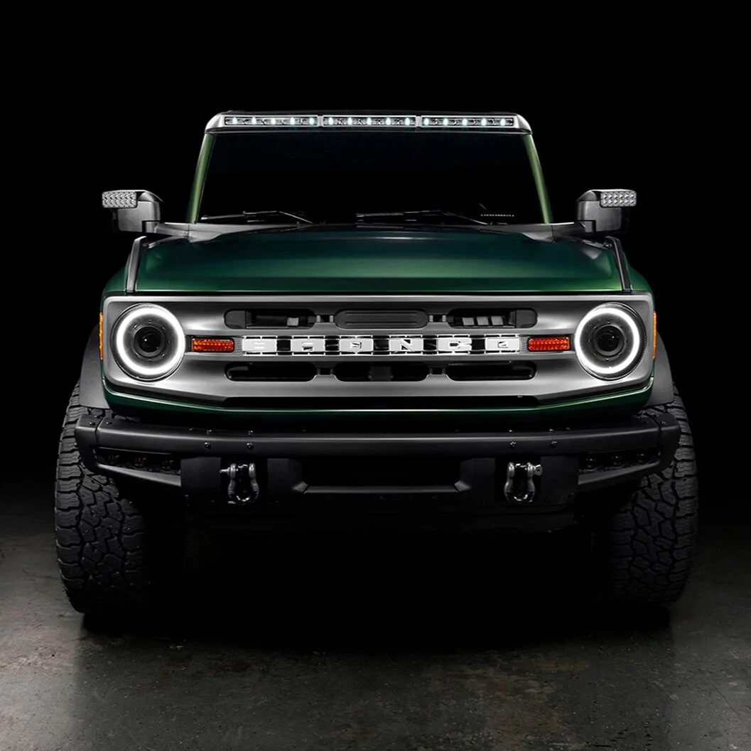 Oracle Lighting 5886-023 Oculus Bi-LED Projector Headlights - Amber with White Switchback for 21-26 Ford Bronco