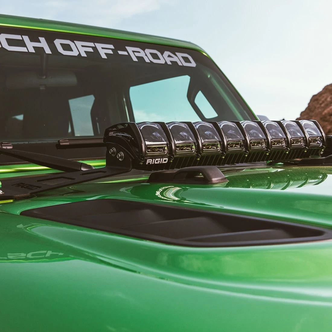 Rigid Industries 41665 20" Adapt LED Light Bar Hood Mount for 18-26 Jeep Wrangler JL