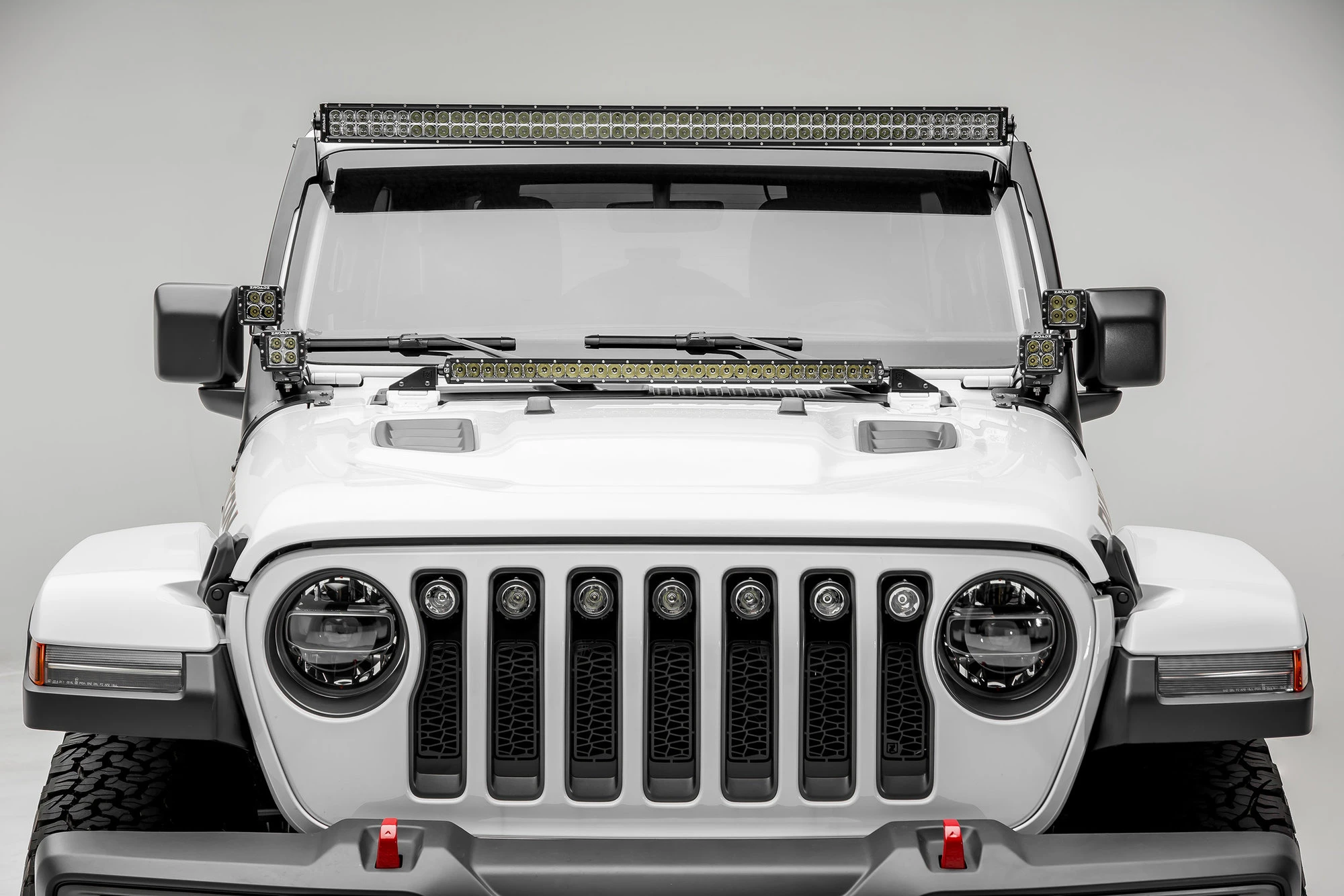 ZROADZ Z364931 Hood Cowl Mounting Brackets for (1) 30" LED Light Bar for 18-26 Jeep Wrangler JL & Gladiator JT