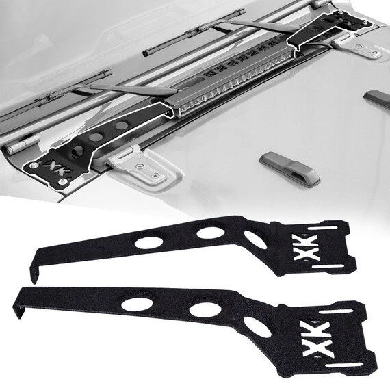 XKGLOW XK-BRC-COWL-JL2 Cowl Light Bar Bracket for 18-26 Jeep Wrangler JL & Gladiator JT with 18"-20" Light Bar