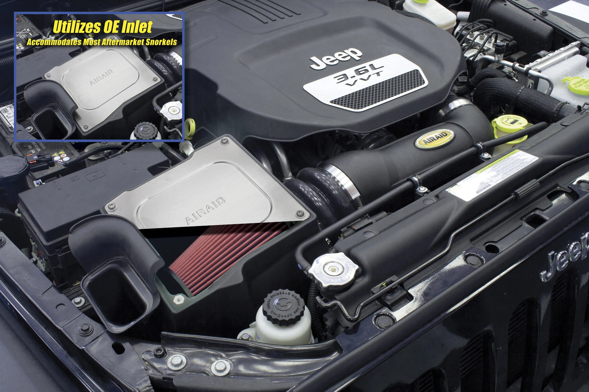 AIRAID Cold Air Dam Intake for 12-18 Jeep Wrangler JK with 3.6L
