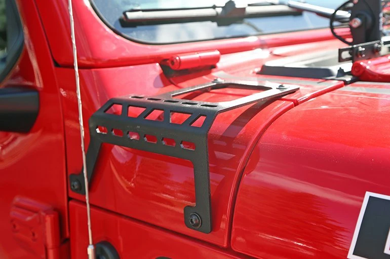 Dee Zee Cowl Accessory Light Brackets for 18-25 Jeep Wrangler JL & 2025 Gladiator JT