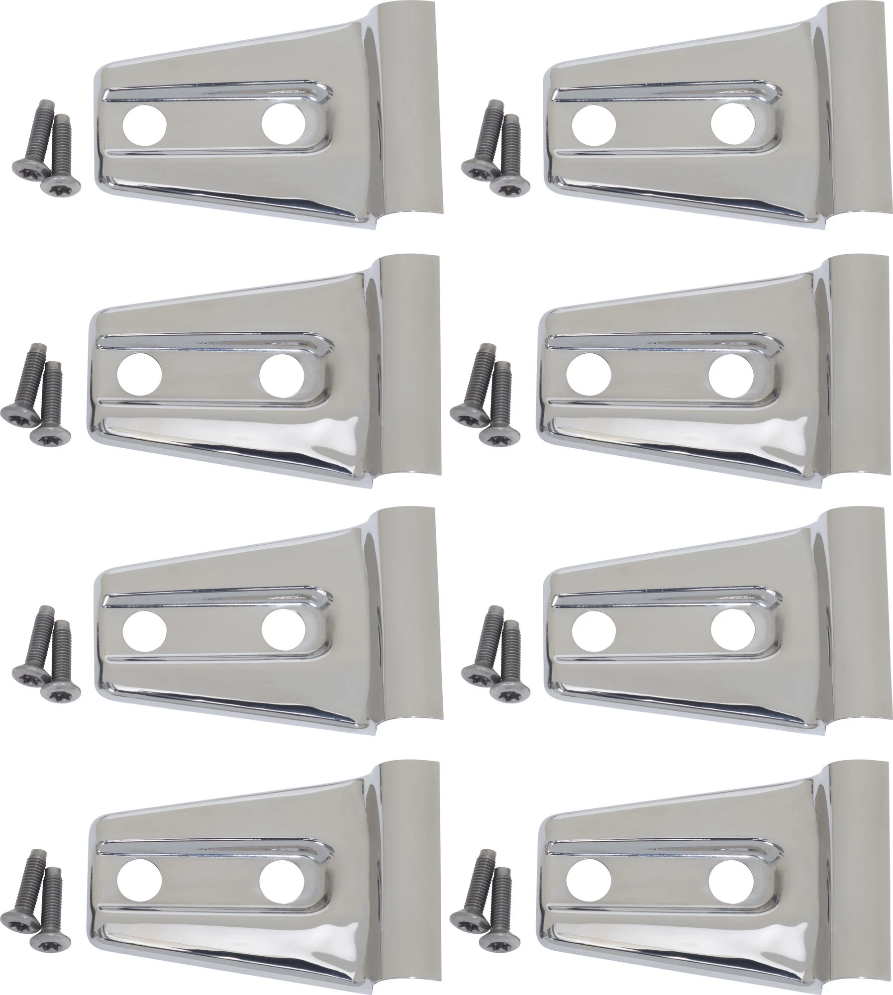 Kentrol Stainless Steel Door Hinge Overlays for 07-18 Jeep Wrangler JK Unlimited