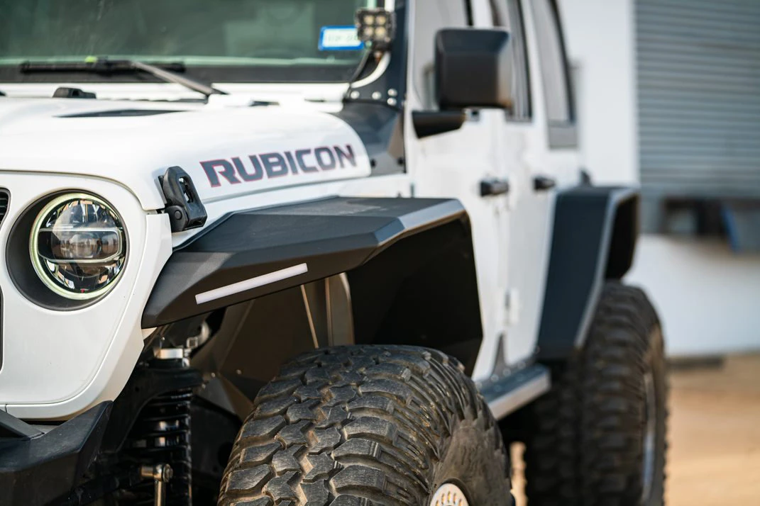 Road Armor Stealth Steel Wide Fender Flares for 18-26 Jeep Wrangler JL & Gladiator JT