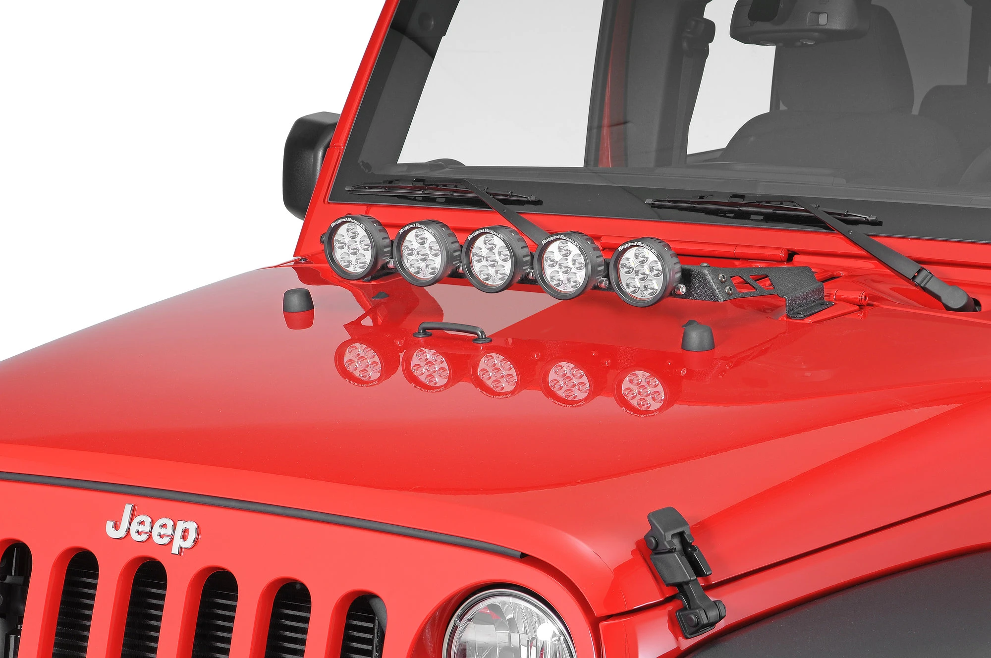 Rugged Ridge Hood Mount Light Bar for 07-18 Jeep Wrangler JK